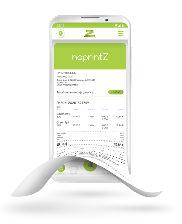 noprintZ digitalni račun